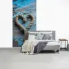 Hart - Touw - Hout - Rustiek fotobehang vinyl groot -slaapkamer
