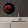 Garnaal - Rood - Dieren KitchenYeah - Keuken - Wandcirkel Forex klein -sfeer1
