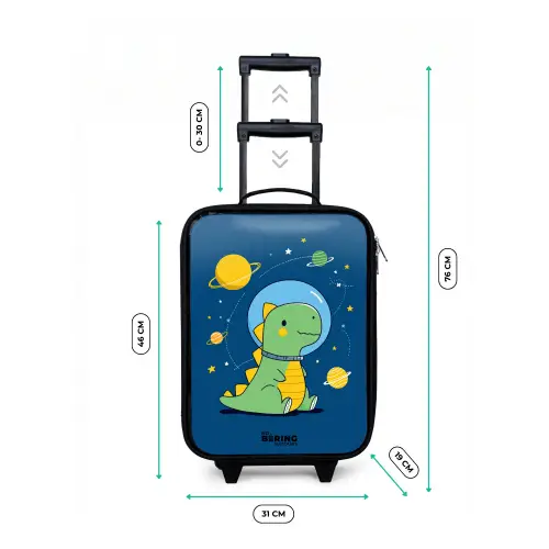 Dino - Planeet - Ster - Blauw Kinderkoffer - Zwart klein -productfoto_formaten