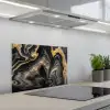 Marmer - Acryl - Goud - Luxe - Abstract keuken achterwand spatscherm klein -3d_schuin
