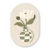 Bloem - Wit - Vaas - Quote Wandcirkel Ovaal Forex klein -3d