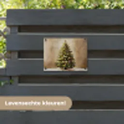 Kerst - Sfeer - Groen tuinposter los doek klein -sfeer3