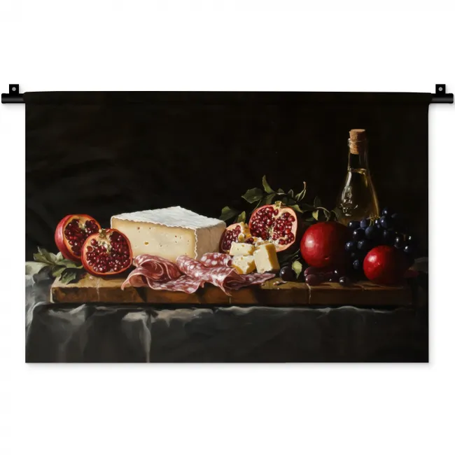 Stilleven - Vintage - Borrelplank Wandkleed katoen klein -zz3d