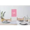 Roze - Gestreept - Belle Muursticker klein -eettafel