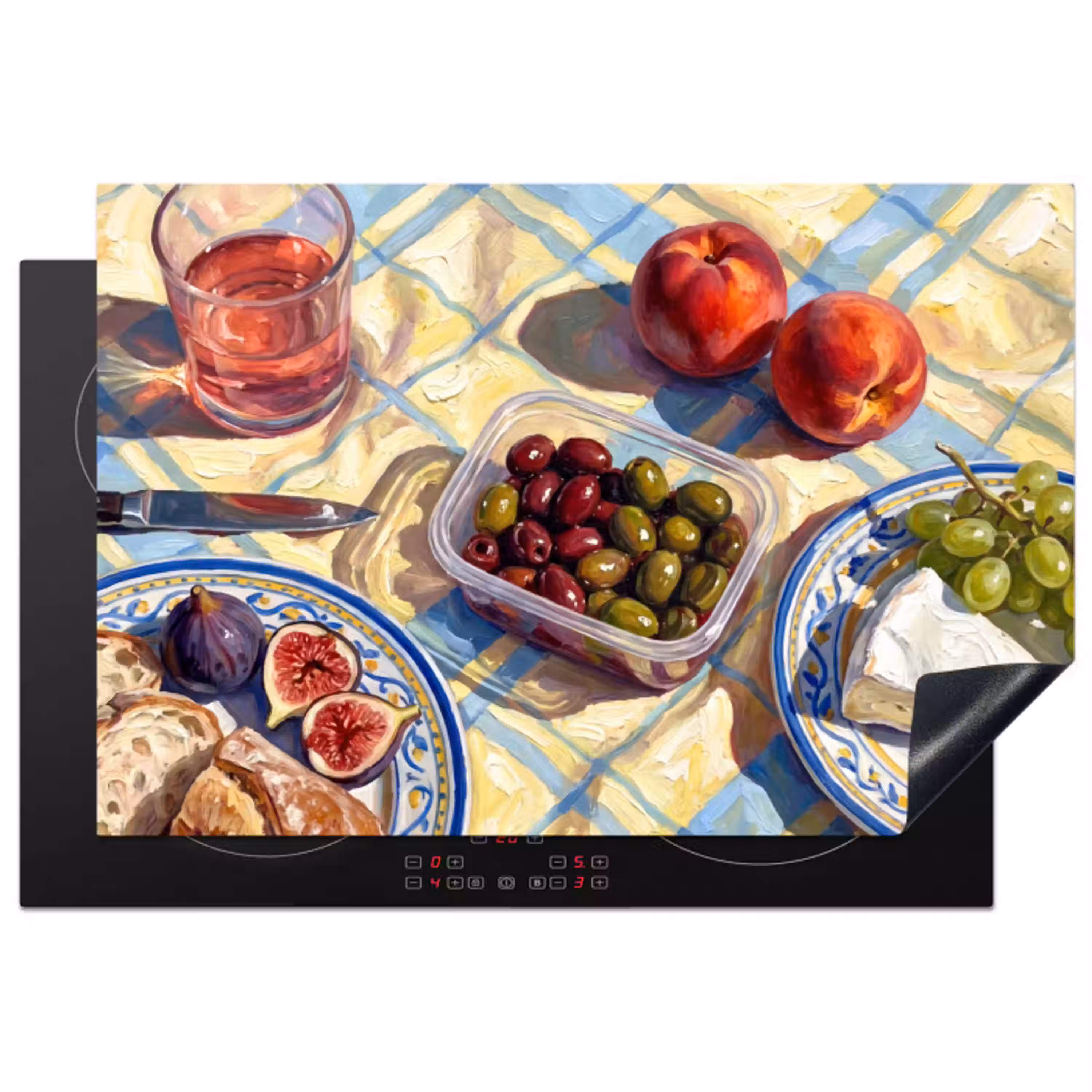 Eten - Picknick - Zomer Inductie beschermer vinyl 3mm klein -3d
