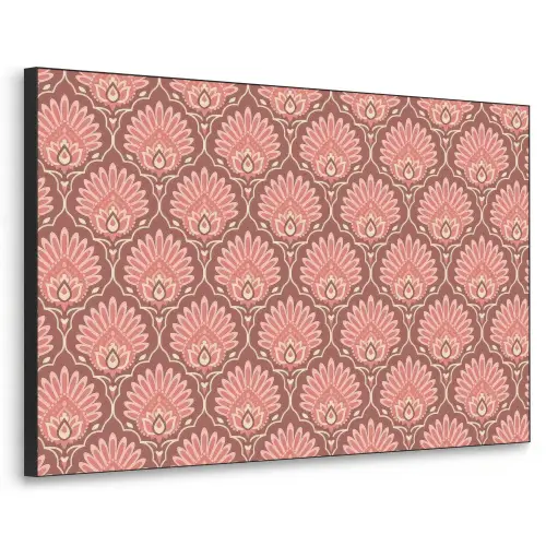 Waaiermotief - Patroon - Roze Textielframe zwart klein -3d