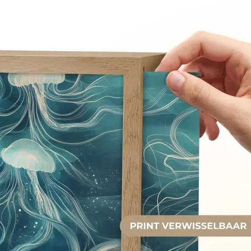 Kwallen - Zee - Wit - Golven Light Box met batterij (Wandlamp) middel -USP_websiteprintNL