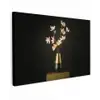 Sierlijk - Boeket - Goud - Vaas Tuinposter op houten frame 2 cm dik klein -3d