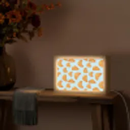 Croissant - Speels - Blauw Light Box met kabel (Tafellamp) klein 924 -sfeer4