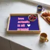Tekst - Valentijn - Love - Blauw Dienblad Rechthoek middel -sfeer2