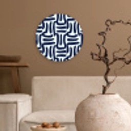 Abstract - Modern - Blauw Wandcirkel kunststof plaat 5mm dik klein 188 -sfeer1