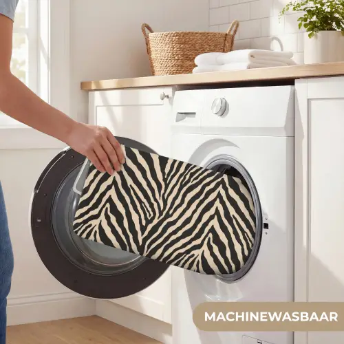 Zebra - Klassiek - Zwart WCmat klein 1009 -USP_WasbaarNL