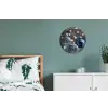 Kerstbal - Versierd - Blauw Wandcirkel aluminium klein -slaapkamer