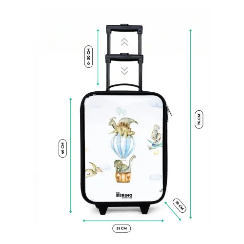 Dwalende dino's Kinderkoffer - Zwart klein -productfoto_formaten