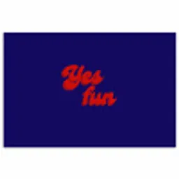Blauw - Rood - Yes fun - 3D poster papier klein -3d