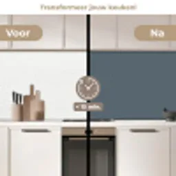 Kleuren - Blauw - Interieur keuken achterwand 2 middel 871 -voor-na2_NL