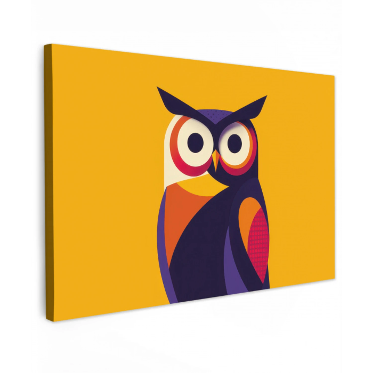 Uil - Grafisch - Kleurrijk - Ogen canvas 2cm klein -z3d