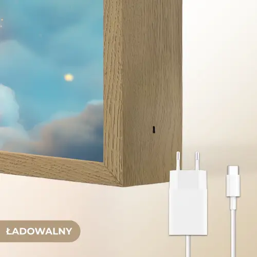 Knuffel - Monster - Maan - Wolken Light Box met batterij (Wandlamp kind) middel -USP_websiteoplaadbaarNL