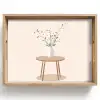 Vaas - Bloemen - Madeliefjes - Beige Dienblad Rechthoek middel -z3d_shopping