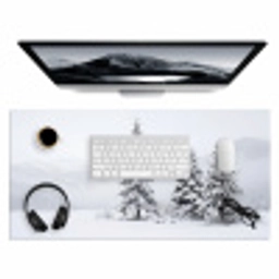 Fijnsparren - Sneeuw - Winter - Landschap - Stilte Muismat XXL klein -3d