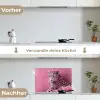 Panter - Luxe - Roze keuken achterwand spatscherm klein -voor_na_DE