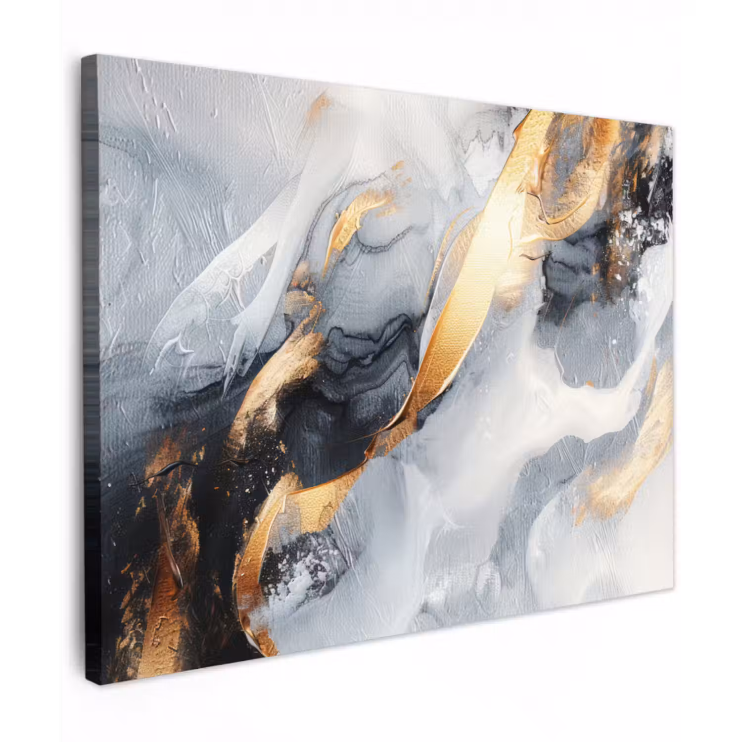 Leinwandbild - Kunst - Gold - Luxus - Abstrakt - Modern