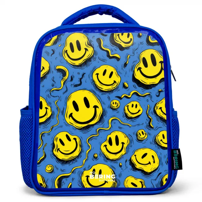 Kinderrugzak - Blauw - Smiley - Geel - Blauw