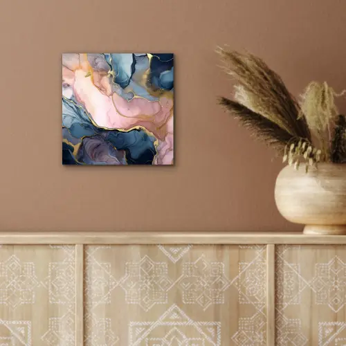 Marmer - Roze - Blauw aluminium wit klein -sfeer4