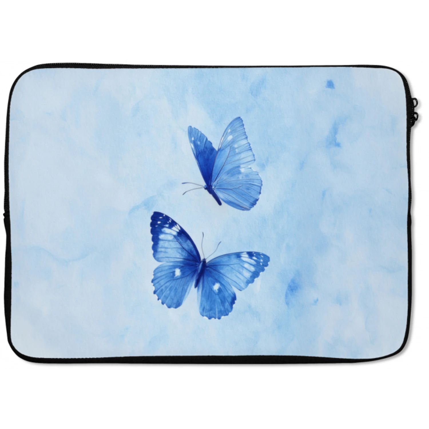 Vlinders - Sierlijk - Blauw laptophoes neopreen klein -zkaufland3dotto