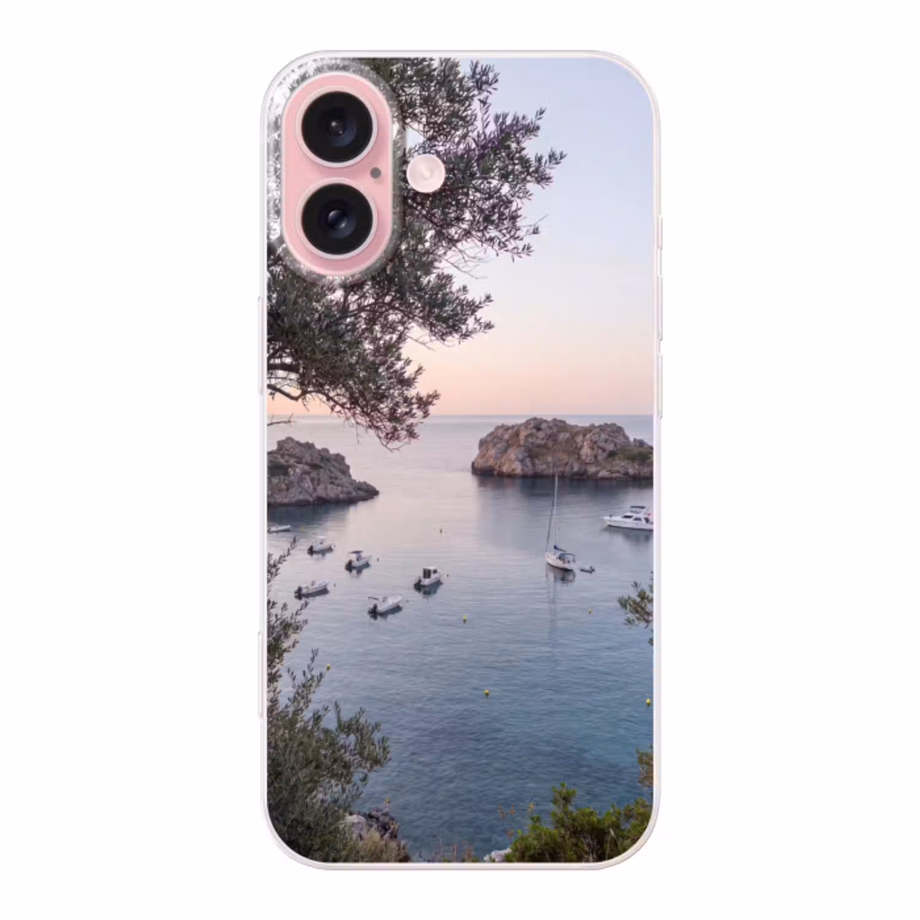 Baai - boten - zonsondergang Apple iPhone 16 klein -3d