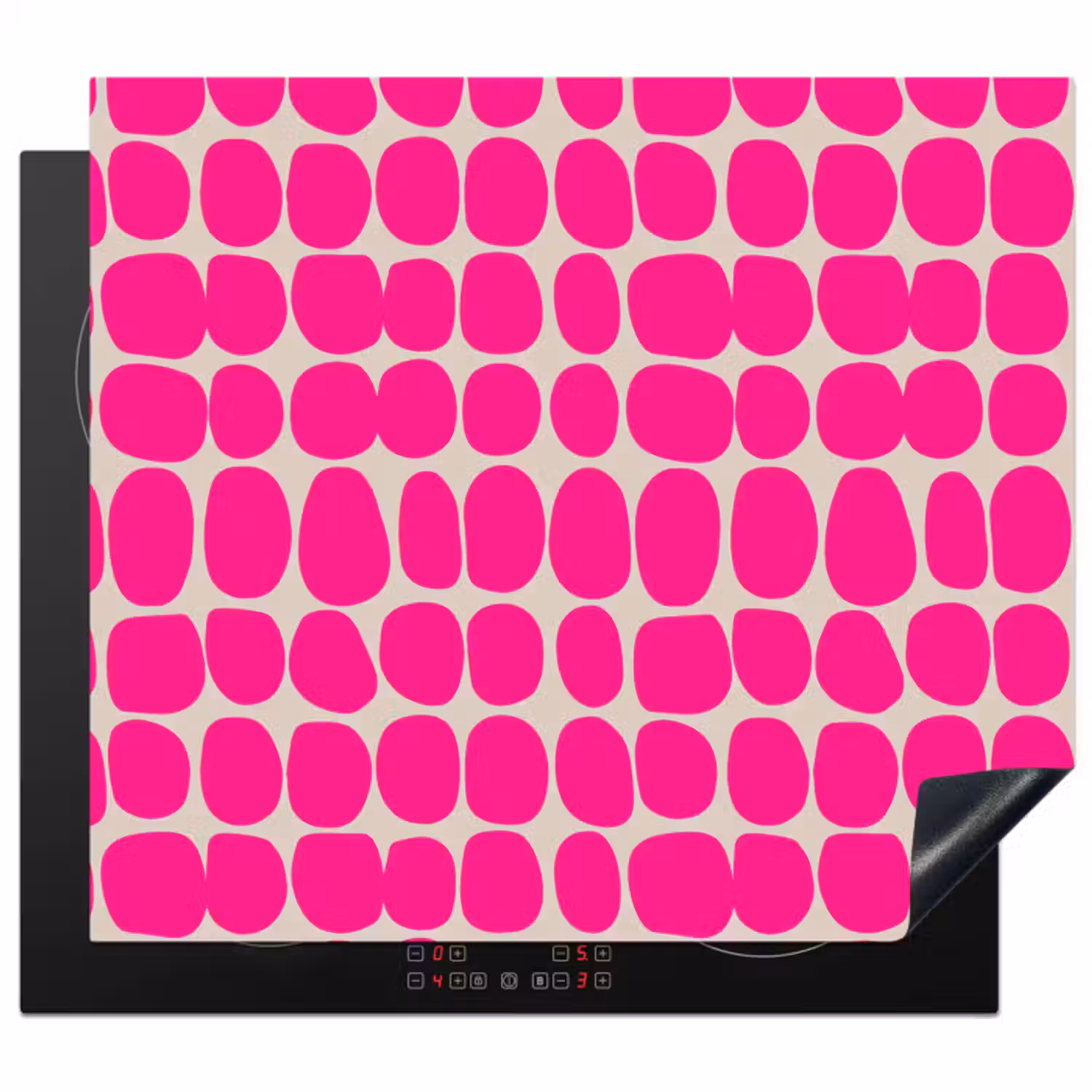Inductie beschermer - Stippen - Patroon - Roze