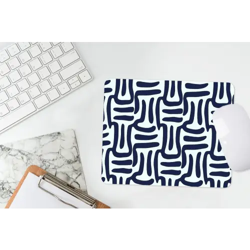 Abstract - Modern - Blauw muismat rubber klein 262 -witbureau