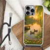 Eenden - Vijver - Bloemen Hoesje iPhone 16 Pro Max met koord klein -sfeer4