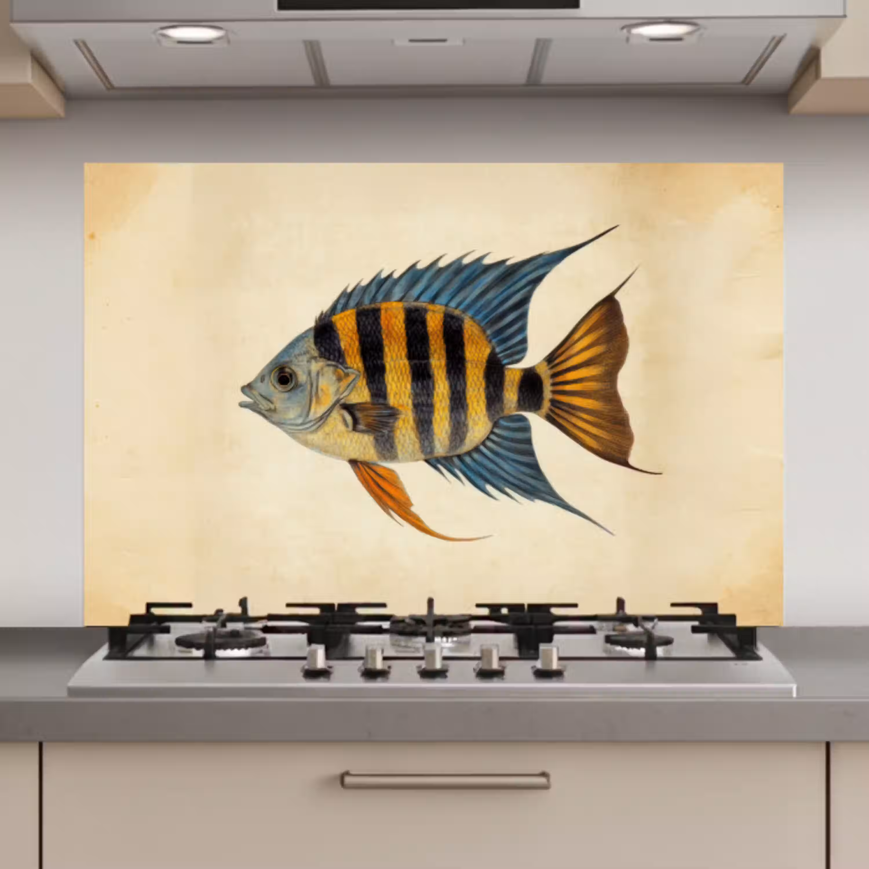 Vis - Tropisch - Strepen - Vinnen keuken achterwand spatscherm klein -3d_website