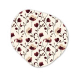 Bloemen - Botanisch - Bordeaux Wandcirkel Organisch Aluminium middel 851 -3d