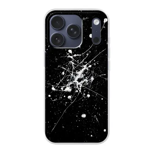 Verfspatten - Wit - Abstract - Explosie Telefoonhoesje iPhone 17 Pro klein -3d