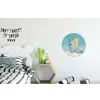 Glas - ijsblokjes - Citroen Wandcirkel aluminium klein -kinderkamer