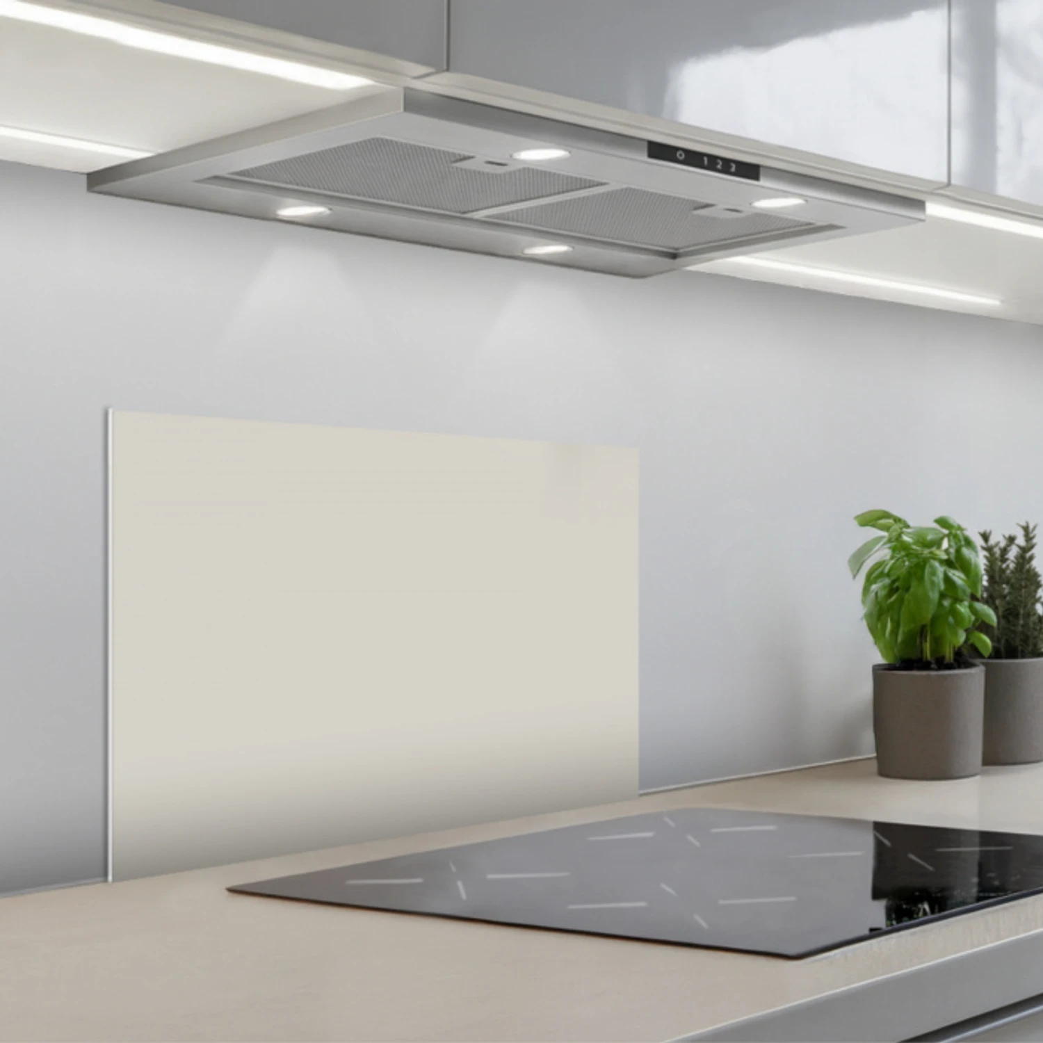 Onbeschreven Blad keuken achterwand spatscherm klein -3d_schuin