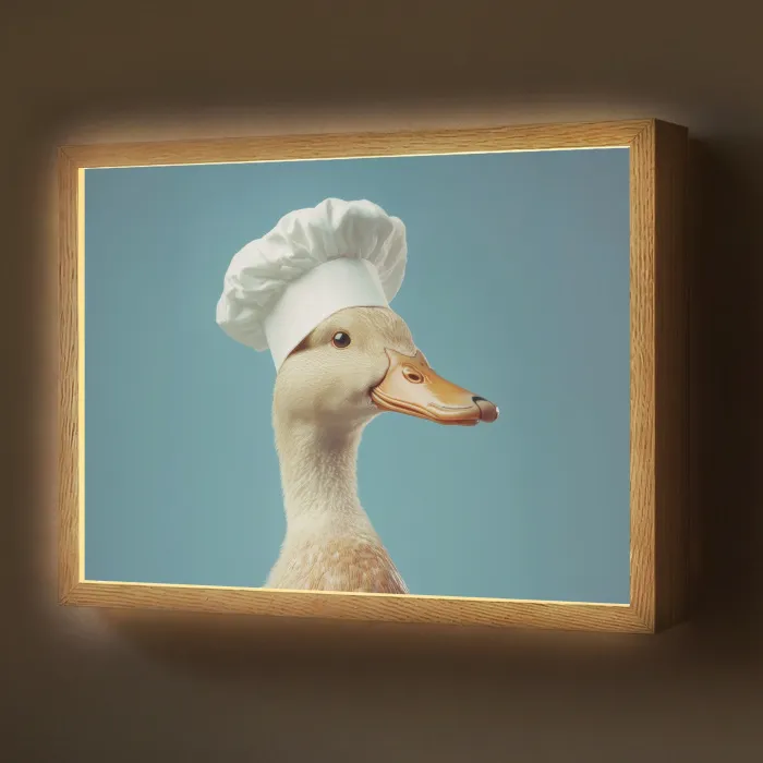 Eend - Koksmuts - Cute - Vogel Light Box met batterij (Wandlamp) middel -z3d_website