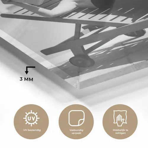 Glamour - Modern - Zwart - Wit plexiglas 5mm klein -sfeer2