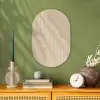 Parallelle lijnen - Lichte textuur - Beige Wandcirkel Ovaal Forex klein -sfeer2