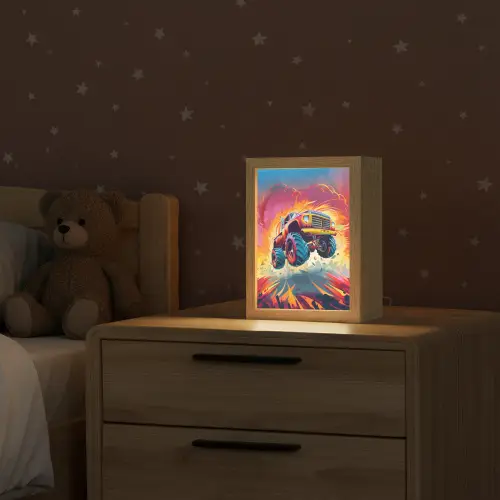 Monstertruck - Auto - Jongens - Kleurrijk Light Box met kabel klein -sfeer1_kind
