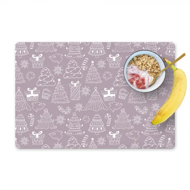 Kerst - Kerstboom - Patroon - Winter - Zuurstok Placemat vinyl groot -zzzproduct_Kitchenyeah-website