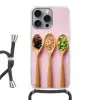 Ingrediënten - Lepels - Hout - Roze Hoesje iPhone 16 Pro Max met koord klein -3d