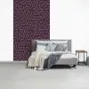 Paars - Geometrisch - Patroon - Donker fotobehang vinyl groot 66 -slaapkamer