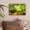 Bos - Landschap - Water - Bomen - Zon - Groen - Natuur canvas 2cm klein -sfeer1