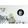 Kokosnoot - Eten - Delfts blauw - Drinken Wandcirkel aluminium klein -kinderkamer