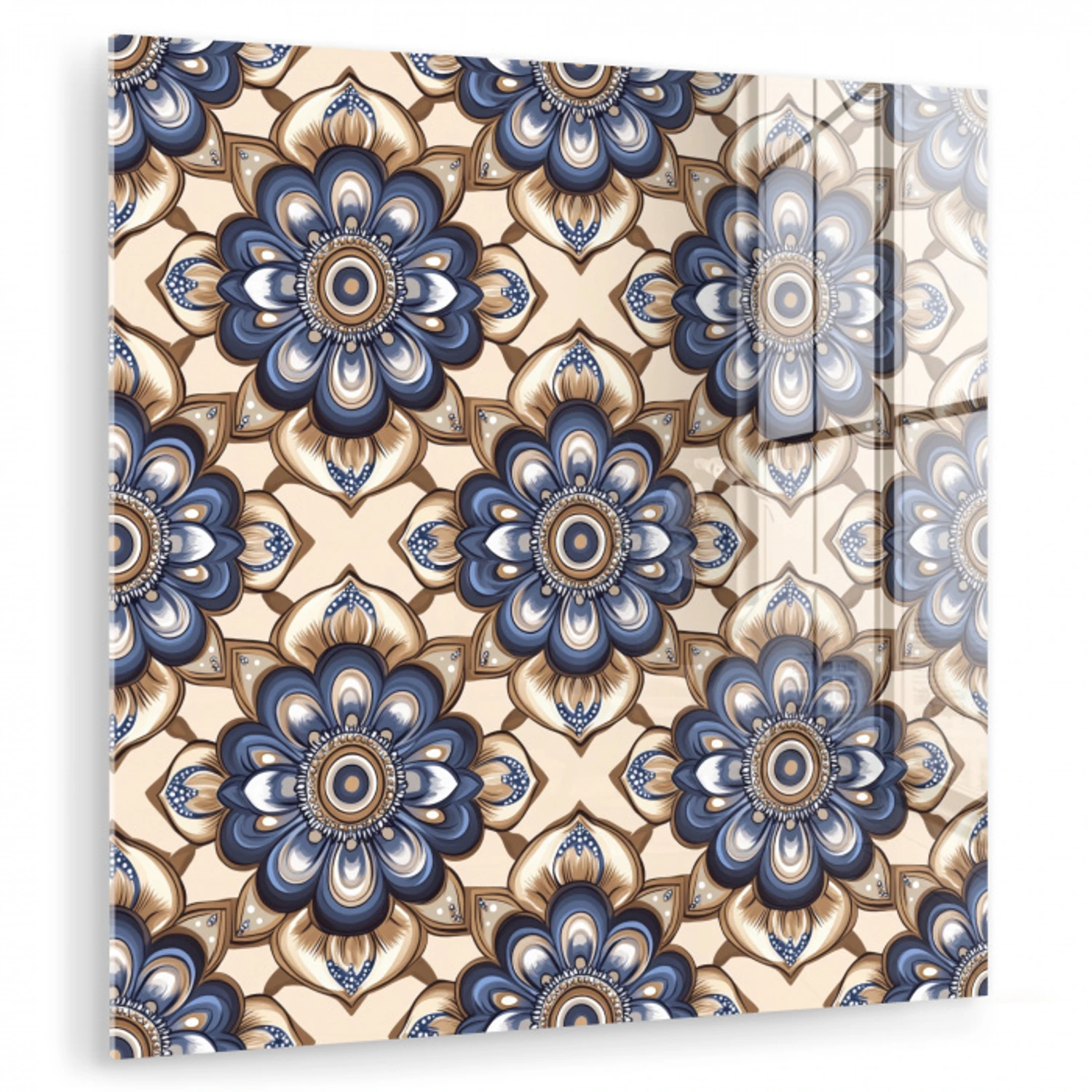 Floraal - Ornament - Blauw plexiglas 5mm klein 11 -zzzproduct_nieuw
