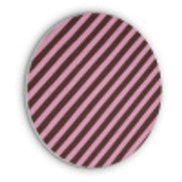 Strepen - Roze - Bruin Akoestische PET Vilt - Rond klein 838 -3d