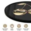Kersen - Zwart - Goud - Chrome Fotolijst rond zonder passe partout klein -closeup_NL